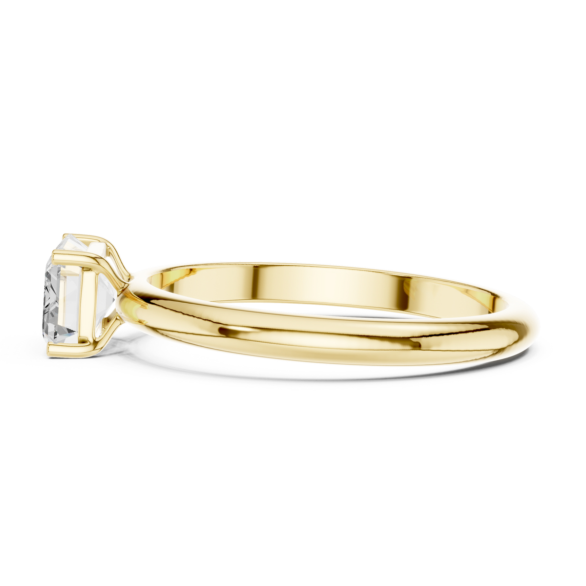 Emerald Cut Solitaire Diamond Engagement Ring – view 12 of 12, lab grown diamond ring | Jewelix Atelier