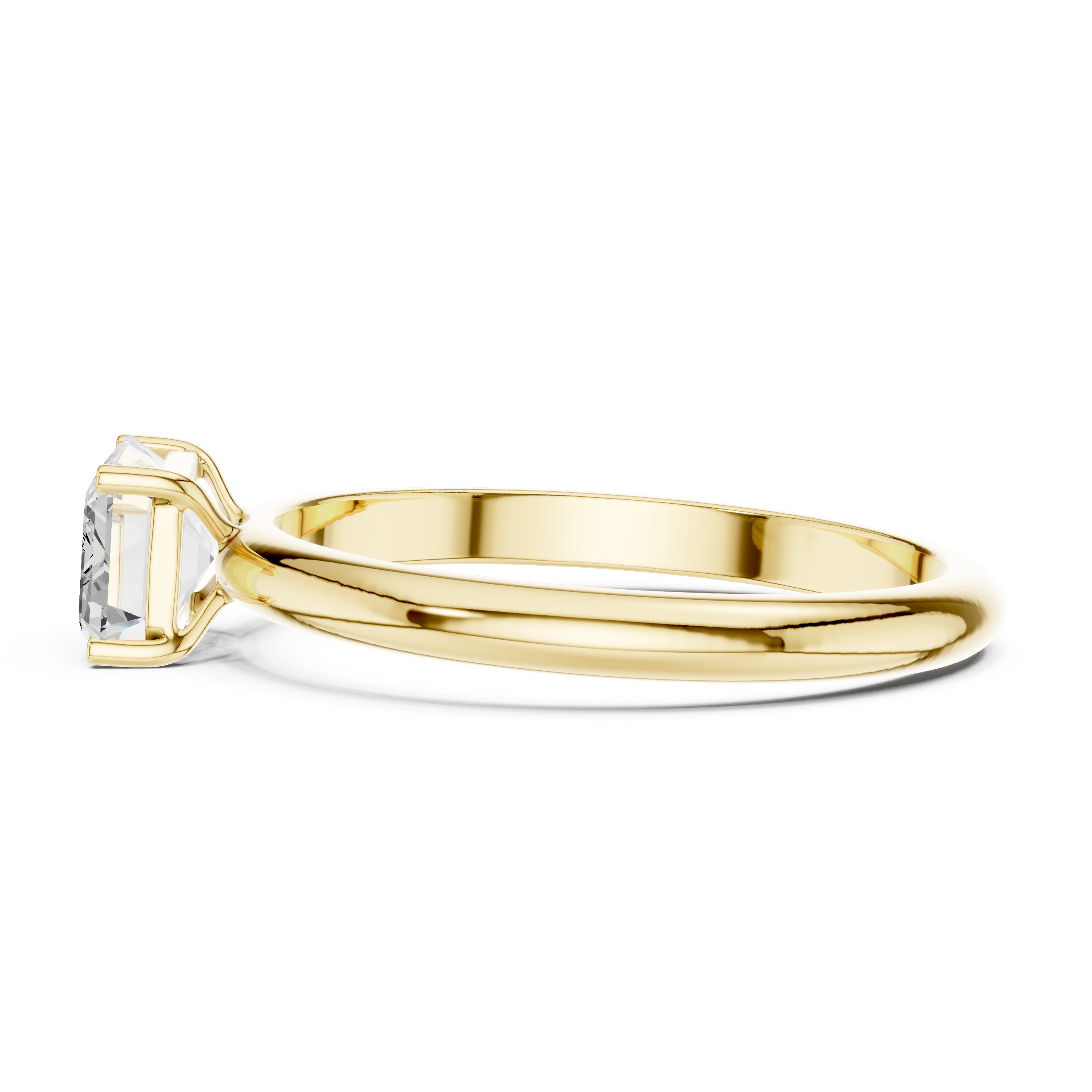 Emerald Cut Solitaire Diamond Engagement Ring