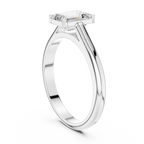 Emerald Cut Minimal Solitaire Diamond Ring