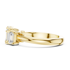 Emerald Cut Three Stone Diamond Engagement Ring