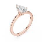 Pear Cut Solitaire Diamond Engagement Ring