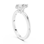 Pear Cut Solitaire Diamond Engagement Ring