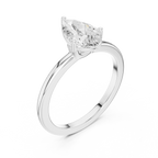 Pear Cut Solitaire Diamond Engagement Ring