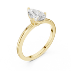 Pear Cut Solitaire Diamond Engagement Ring