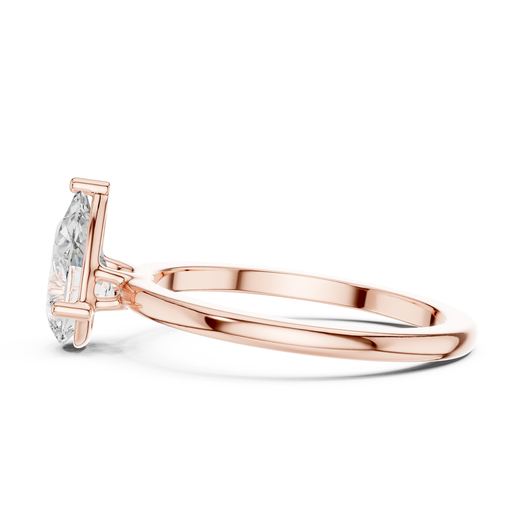 Pear Cut Solitaire Diamond Engagement Ring