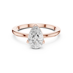 Pear Cut Solitaire Diamond Engagement Ring