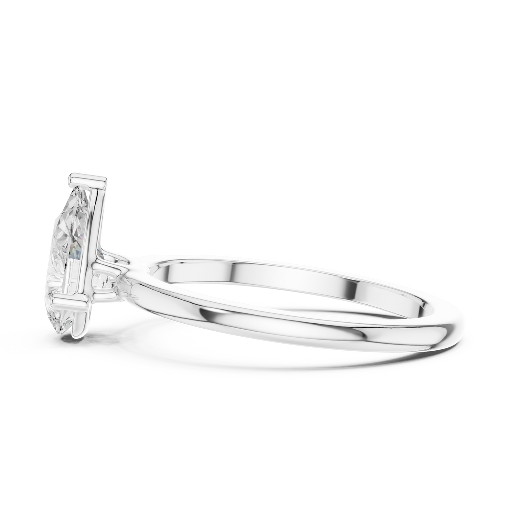 Pear Cut Solitaire Diamond Engagement Ring