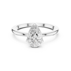 Pear Cut Solitaire Diamond Engagement Ring