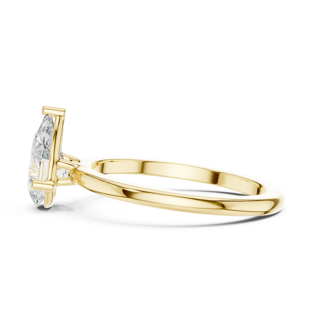 Pear Cut Solitaire Diamond Engagement Ring