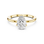 Pear Cut Solitaire Diamond Engagement Ring