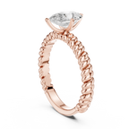 Twisted Band Pear Cut Diamond Engagement Ring
