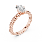 Twisted Band Pear Cut Diamond Engagement Ring