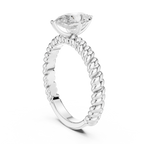 Twisted Band Pear Cut Diamond Engagement Ring