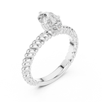 Twisted Band Pear Cut Diamond Engagement Ring