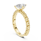 Twisted Band Pear Cut Diamond Engagement Ring