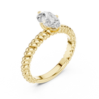 Twisted Band Pear Cut Diamond Engagement Ring