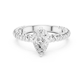 Twisted Band Pear Cut Diamond Engagement Ring