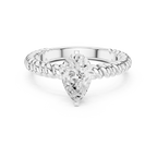 Twisted Band Pear Cut Diamond Engagement Ring