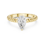 Twisted Band Pear Cut Diamond Engagement Ring
