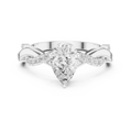 Twisted Pear Cut Diamond Engagement Ring