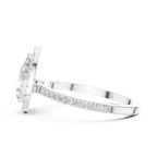 Pear Halo Pavé Diamond Engagement Ring