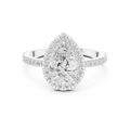 Pear Halo Pavé Diamond Engagement Ring
