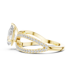 Pear Cut Infinity Split Shank Diamond Engagement Ring