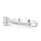 Round Solitaire Pavé Diamond Engagement Ring