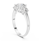 Round Three Stone Diamond Engagement Ring