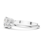 Round Three Stone Diamond Engagement Ring