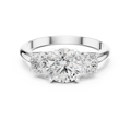 Round Three Stone Diamond Engagement Ring