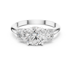 Round Three Stone Diamond Engagement Ring