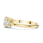 Round Three Stone Diamond Engagement Ring