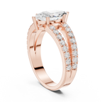 Marquise Cut Split Shank Diamond Engagement Ring