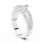 Marquise Cut Split Shank Diamond Engagement Ring