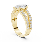 Marquise Cut Split Shank Diamond Engagement Ring