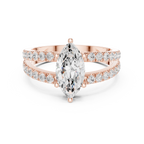 Marquise Cut Split Shank Diamond Engagement Ring