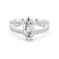 Marquise Cut Split Shank Diamond Engagement Ring