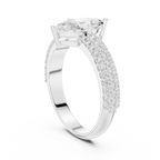 Marquise Triple Pavé Diamond Engagement Ring
