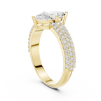 Marquise Triple Pavé Diamond Engagement Ring