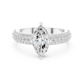 Marquise Triple Pavé Diamond Engagement Ring
