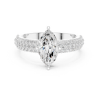 Marquise Triple Pavé Diamond Engagement Ring