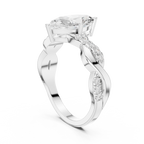 Marquise Twist Diamond Engagement Ring