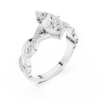Marquise Twist Diamond Engagement Ring