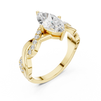 Marquise Twist Diamond Engagement Ring
