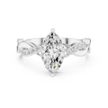 Marquise Twist Diamond Engagement Ring