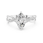 Marquise Twist Diamond Engagement Ring