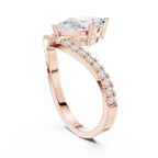 Marquise Chevron Diamond Engagement Ring