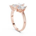 Three Stone Marquise Diamond Engagement Ring
