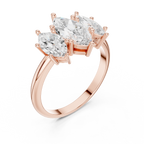 Three Stone Marquise Diamond Engagement Ring